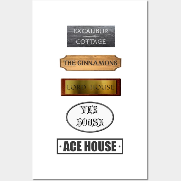 Alan Partridge House Names Wall Art by 8mmattire